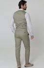 Monaco Men’s Linen Vest in Sage with Verona Italian Linen Pants in Sage