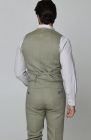 Monaco Men’s Linen Vest in Sage with Verona Italian Linen Pants in Sage