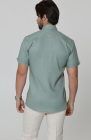 Beckford Linen Shirt in Hunter Green with Men's Natural Verona Pants