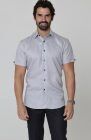 Beckford Men’s Vacation Linen Shirts Blue Silver with Black Italian Linen Pants