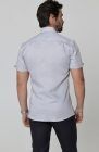 Beckford Men’s Vacation Linen Shirts Blue Silver with Black Italian Linen Pants
