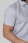 Beckford Men’s Vacation Linen Shirts Blue Silver with Black Italian Linen Pants