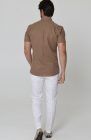 Beckford Men’s Vacation Linen Shirts in Carob with Verona Italian Linen Pants in White