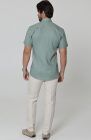 Beckford Linen Shirt in Hunter Green with Men's Natural Verona Pants