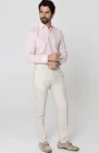 Beckford Men’s Linen Shirt Soft Pink with Natural Verona Linen Pants