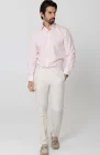 Beckford Men’s Linen Shirt Soft Pink with Natural Verona Linen Pants