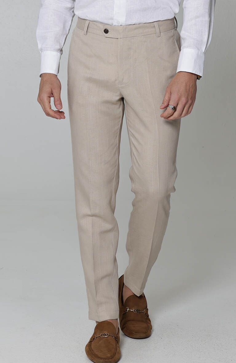 Verona Men's Summer Linen Pants Latte