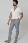 Men's Velero Linen Drawstring Pants in Steel Gray